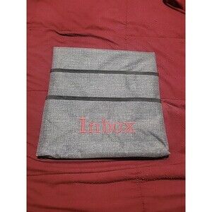 Thirty-One Hanging Mail Organizer - "Inbox" - Dark Gray & Red - 12" X 12"